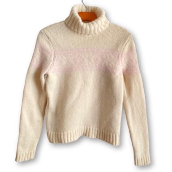 Ralph Lauren Wool Sweater Cream Turtleneck Wool - Picture 3 of 6